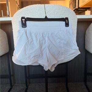 lululemon athletica White Hotty Hot Low Rise 2.5” Athletic Shorts